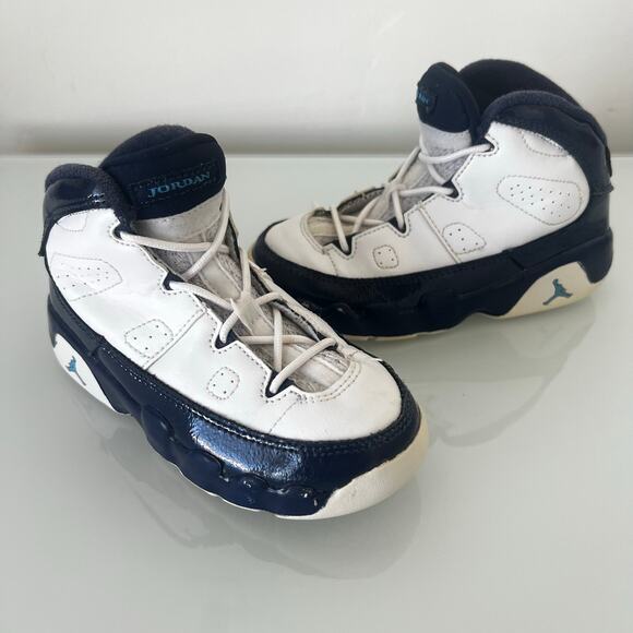 Nike Air Jordan 9 Retro Blue White #23 Youth 9C 401812-145 - Picture 2 of 8